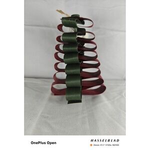 RARE 2016 Longaberger Splint Christmas‎ Tree Red & Green 6"x4" With Original Tag